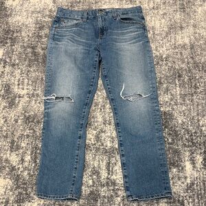 AG Adriano Goldschmied Blue Distressed Jeans